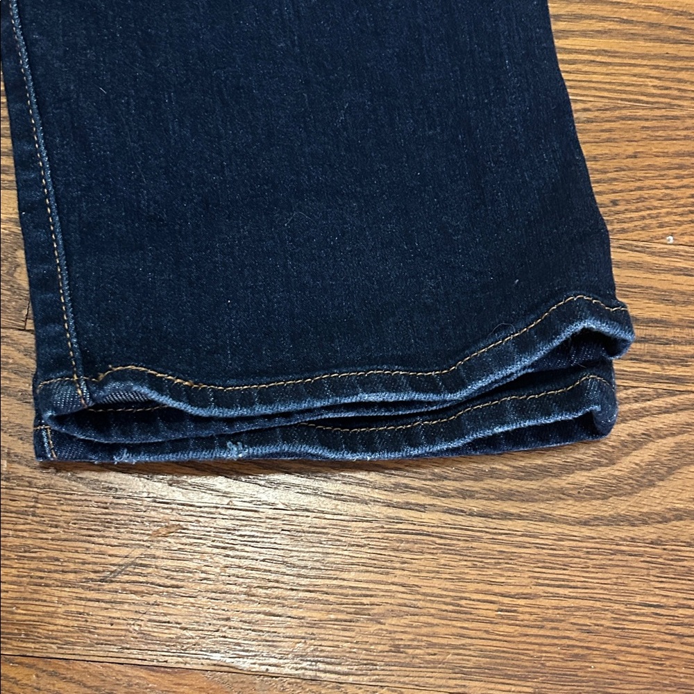 Levi's Jeans Women’s 26 Dark Blue RibCage Straight Leg Distressed - Picture 9 of 11